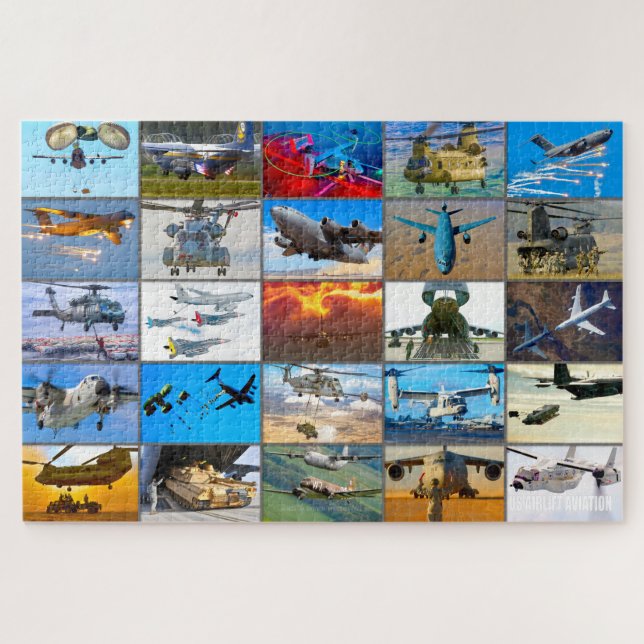 PUZZLE "MONTAJE" DE AVIACIÓN AÉREA ESTADOUNIDENSE (Horizontal)