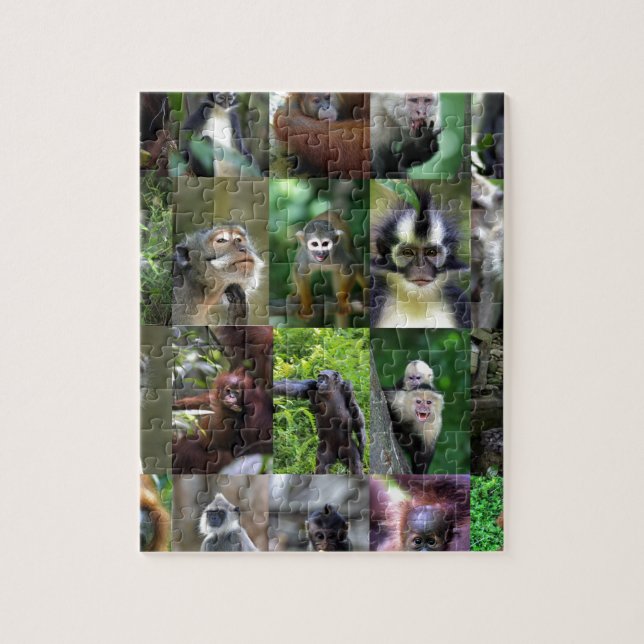 Puzzle Montaje de mono primate (Vertical)