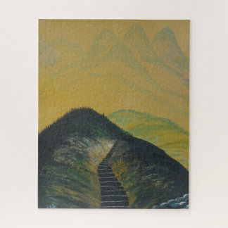 Puzzle Montaña Amarilla de Sueño Coreano Resumen Escalera