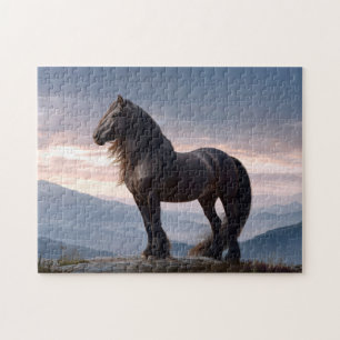 Puzzle Montaña de caballos salvajes Black Stallion