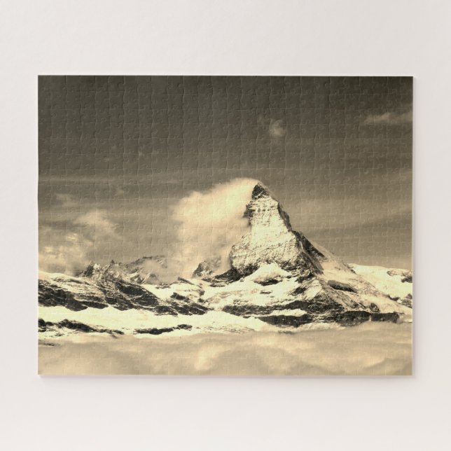 Puzzle Montaña de matterhorn y nubes (Horizontal)