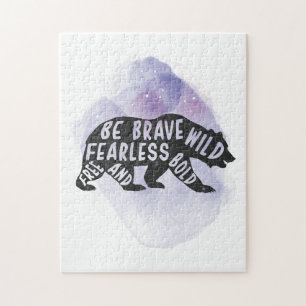 Puzzle Montaña Forest Bear Lover Silhouette