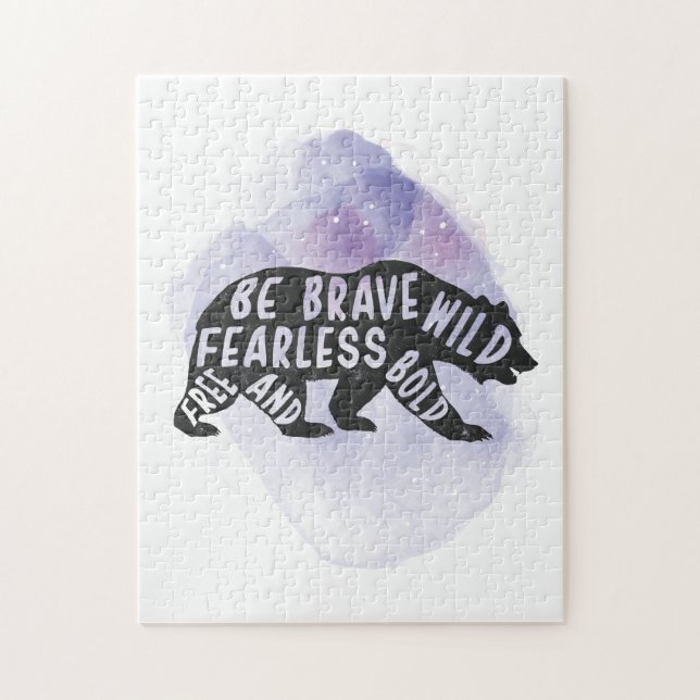 Puzzle Montaña Forest Bear Lover Silhouette (Vertical)