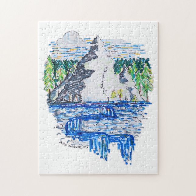 Puzzle Montaña fresca (Vertical)