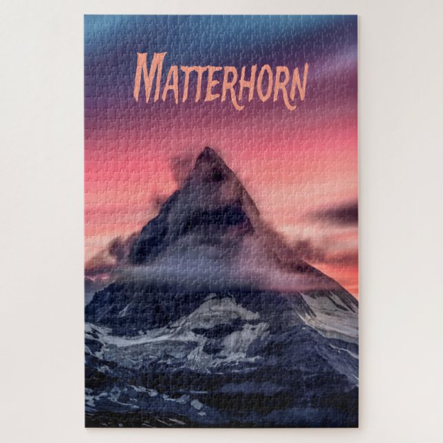 Puzzle Montaña Matterhorn Europa Alpes Suiza Italia (Vertical)