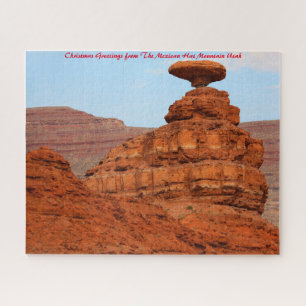 Puzzle Montaña Mexican Hat Utah. Saludos de Navidad