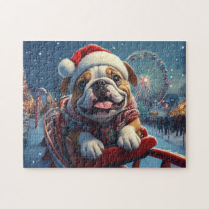 Puzzle Montaña Rusa de Bulldog Navidad