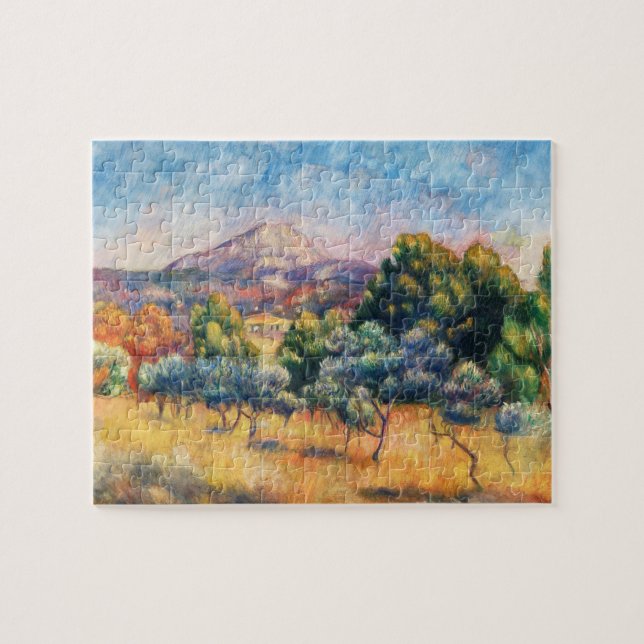 Puzzle Montaña Sainte-Victoire Paysage por Renoir (Horizontal)