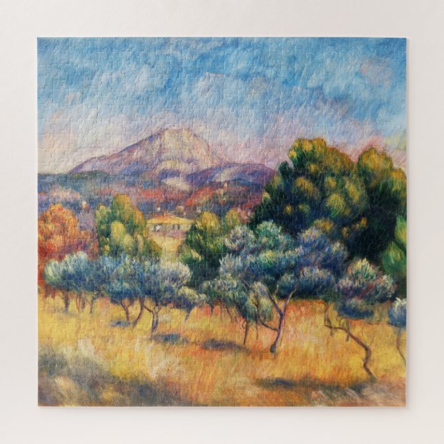 Puzzle Montaña Sainte-Victoire Paysage por Renoir (Vertical)