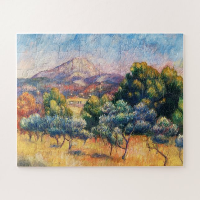 Puzzle Montaña Sainte-Victoire Paysage por Renoir (Horizontal)
