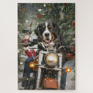 Puzzle Montaña Suiza Mayor Motocicleta de Navidad