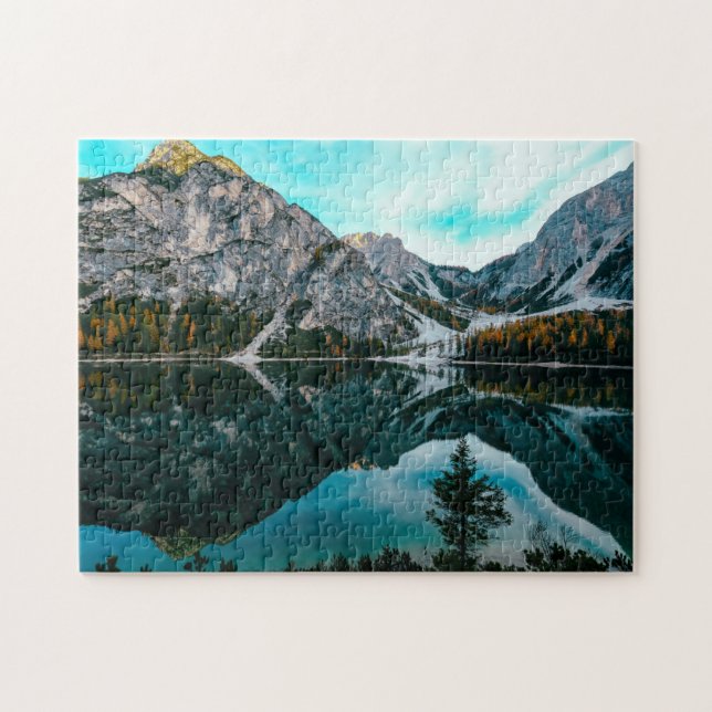 Puzzle Montaña Verde Foto Lake Spring Mountain 4k Wallace (Horizontal)