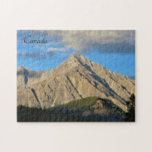 Puzzle Montaña y bosque asolados por poner sol