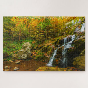 Puzzle Montañas Blue Ridge Virginia. Saludos de Navidad