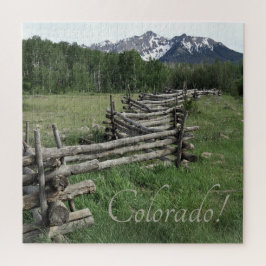Puzzle Montañas Colorado Rustic Fence y San Juan