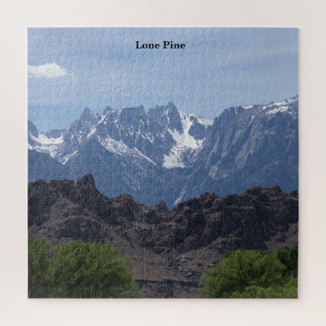 Puzzle Montañas coronadas de nieve de Lone Pine (Vertical)