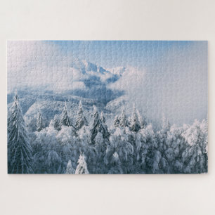 Puzzle Montañas Cubiertas de Nieve Árboles Invierno Natur