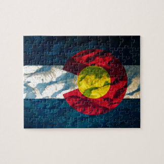 Puzzle Montañas de la roca de la bandera de Colorado