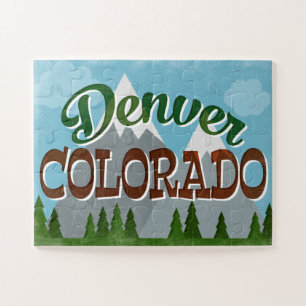 Puzzle Montañas de nieve de Denver Colorado