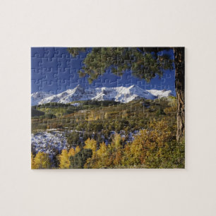 Puzzle Montañas de San Juan y árboles de Aspen en colorid