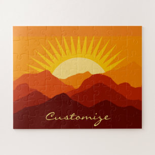 Puzzle Montañas del desierto Sunset Thunder_Cove