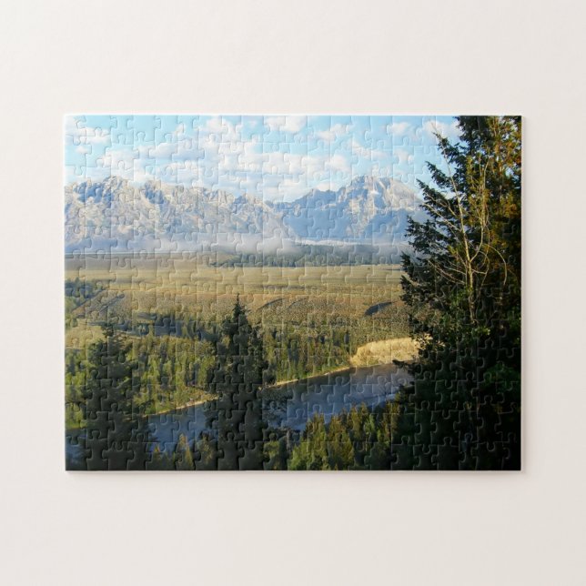 Puzzle Montañas Jackson Hole y río (Horizontal)
