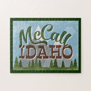 Puzzle Montañas McCall Idaho Fun Retro Snowy