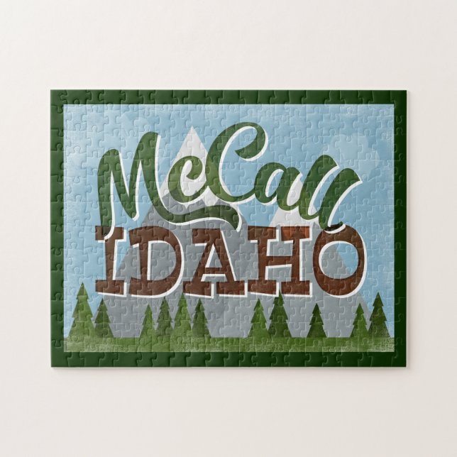 Puzzle Montañas McCall Idaho Fun Retro Snowy (Horizontal)