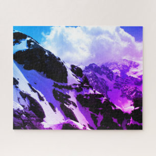Puzzle Montañas nevadas en los Alpes