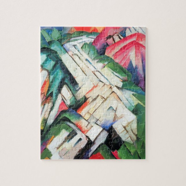 Puzzle Montañas (Paisaje) de Franz Marc, Arte de época (Vertical)