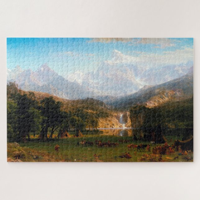 Puzzle Montañas rocosas, pico de Lander, Albert Bierstadt (Horizontal)