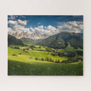 Puzzle Montañas Valle de Funes, Dolomitas, Italia