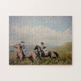 Puzzle Montar a caballo del vaquero