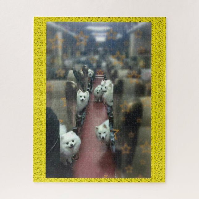 Puzzle Montar en el tren de perros (Vertical)