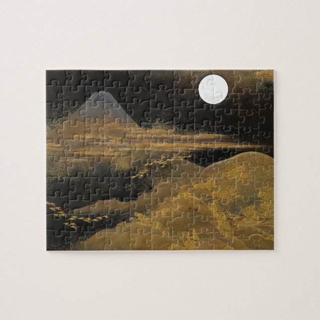 Puzzle Monte Fuji a la luz de la luna - Brillante: (Horizontal)
