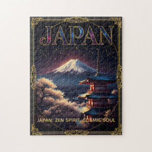 Puzzle Monte Fuji Celestial Japón Pagoda Arte Viaje