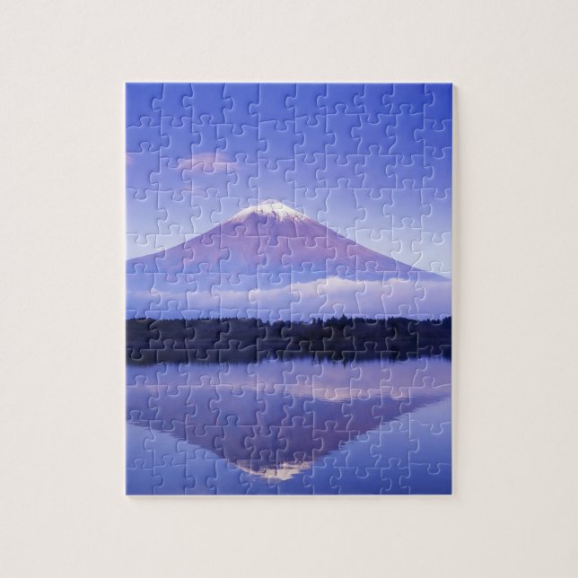 Puzzle Monte Fuji con Nube Lenticular, Lago Motosu, (Vertical)