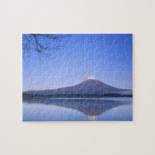 Puzzle Monte Fuji desde el lago Motosu, Yamanashi, Japón