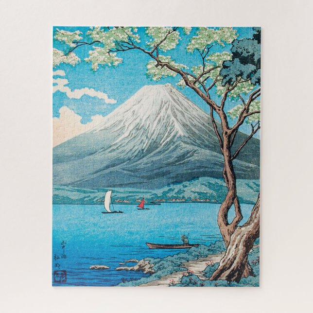 Puzzle Monte Fuji desde el lago Yamanaka por Hiroaki Taka (Vertical)