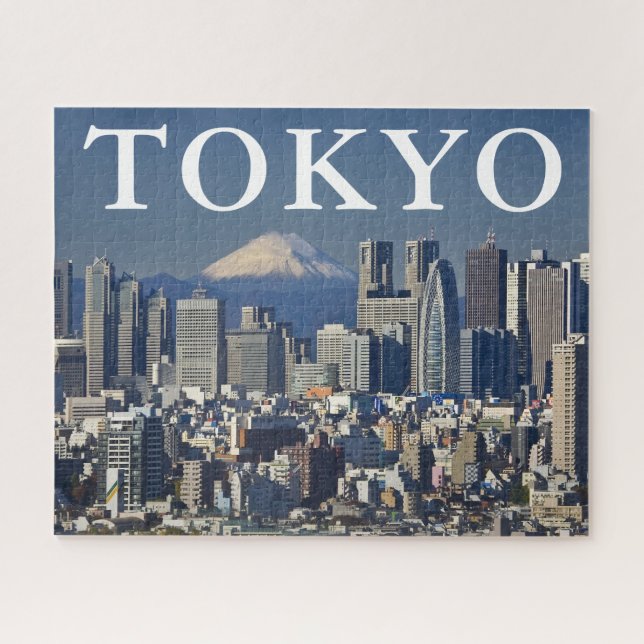 Puzzle Monte Fuji | Distrito de Shinjuku Skyline Tokio Ja (Horizontal)
