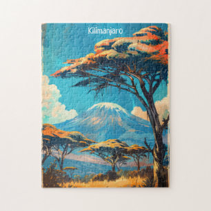 Puzzle Monte Kilimanjaro Tanzania Viajes de época
