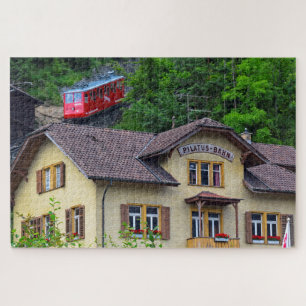 Puzzle Monte Pilatus Bahn - ferrocarril de diente - 20x30