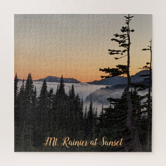 Puzzle Monte Rainier al atardecer (Vertical)