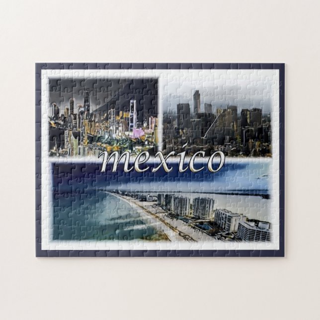 Puzzle Monterrey - México - Mosaico - (Horizontal)