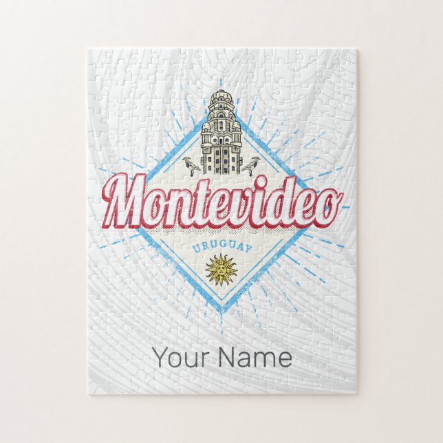 Puzzle Montevideo City Uruguay Palacio Salvo Souvenir (Vertical)