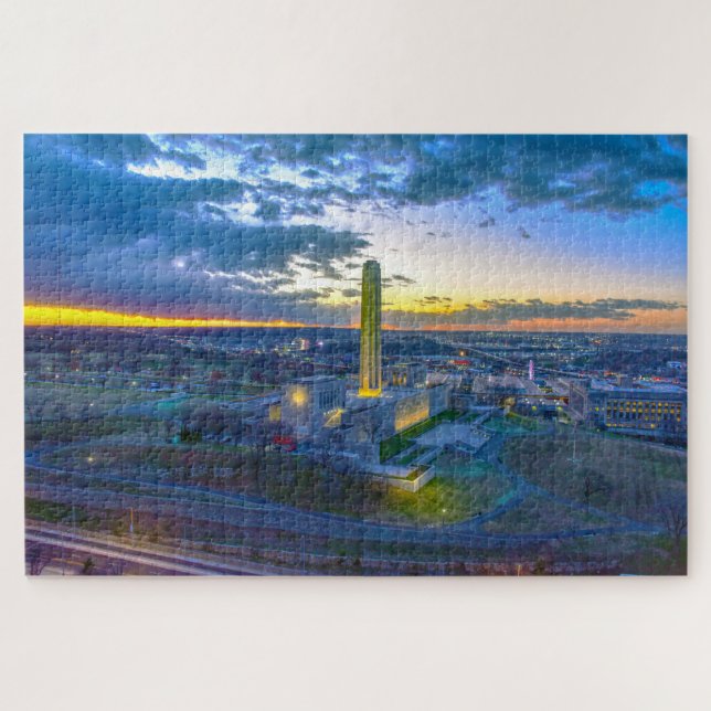 Puzzle Monumento a la Libertad en Sunset, Kansas City, Mi (Horizontal)