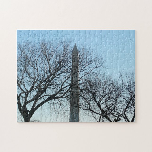 Puzzle Monumento a Washington en el paisaje invernal I (Horizontal)