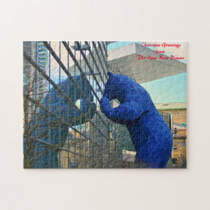 Puzzle Monumento Oso Azul Denver. Felicitaciones de Navid