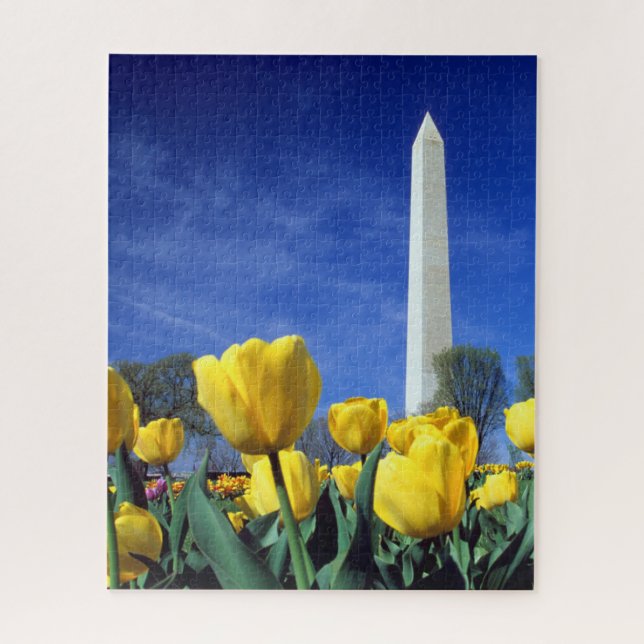 Puzzle Monumentos | Monumento a Washington en primavera (Vertical)