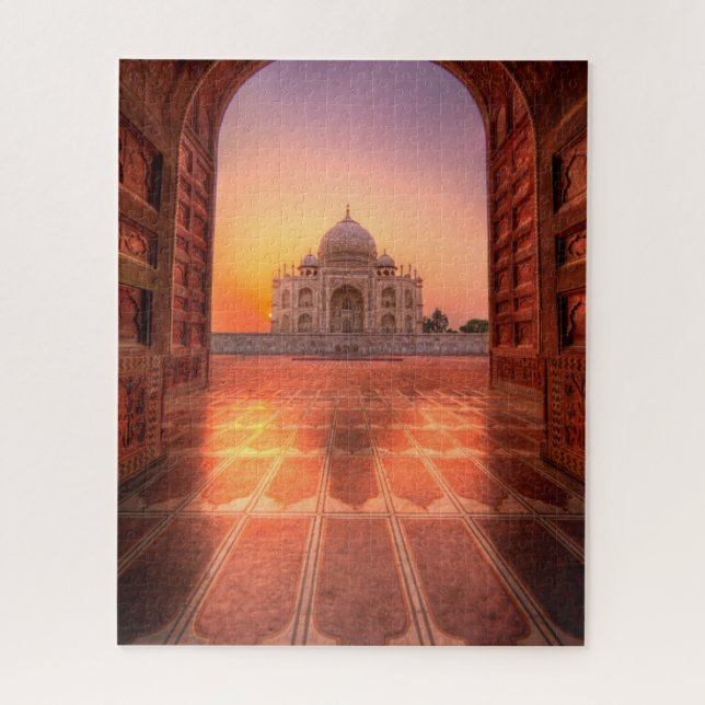 Puzzle Monumentos | Taj Mahal, India al atardecer (Vertical)